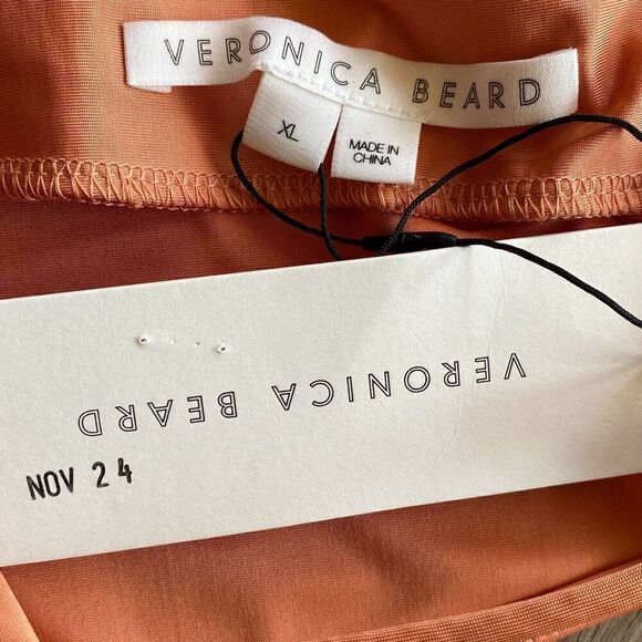 Veronica Beard Kusumi Orange Keyhole Cutout Halter Neck Top NWT Size Extra Large - Picture 7 of 9